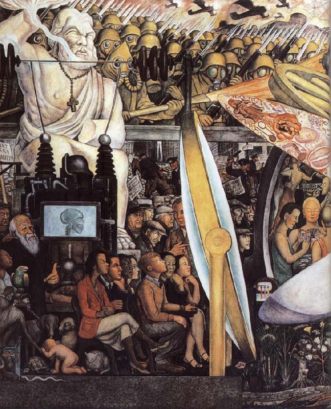 Diego Rivera Man universe,manipulator oil painting picture